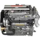 A Yanmar diesel engine with various components and hoses shown.